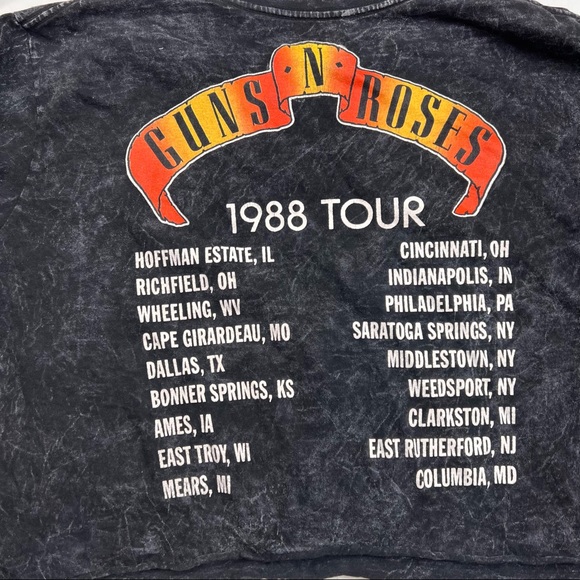 1988 Vintage Guns N Roses GNR Appetite for Destruction Tour T-Shirt  S A030322 - Picture 3 of 7